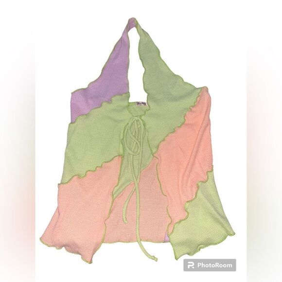 NWT Tie Front Halter Top - Picture 2 of 4